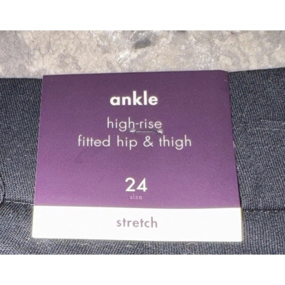 Ava & Viv Womens High-Rise Ankle Fitted Hip Thigh Pants Black Plus Sz 24W NEW - Picture 6 of 7